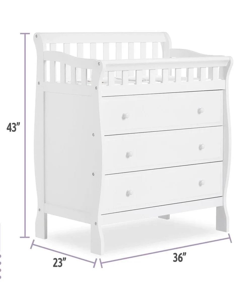 White Baby Changing Table Dresser image indicator(4)