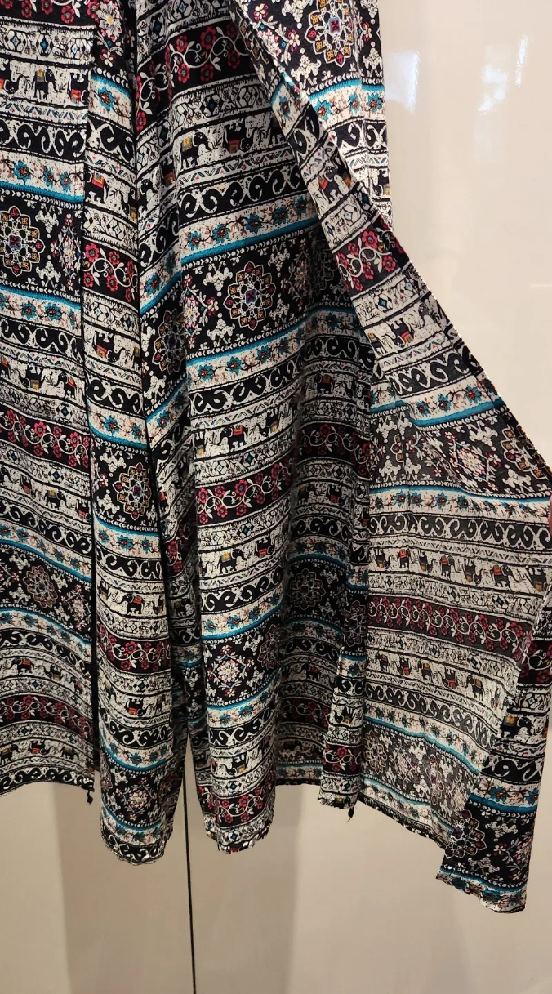 Elephant Print Wide Leg Palazzo Pants image indicator(2)