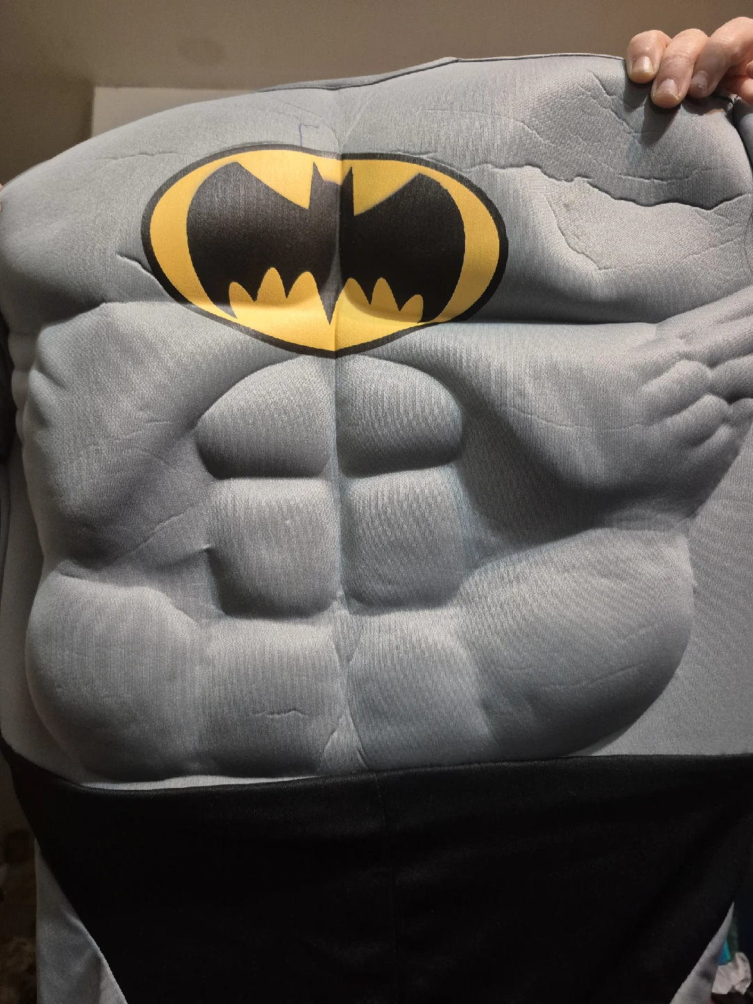Batman Muscle Chest Costume size m kids. NO MASK