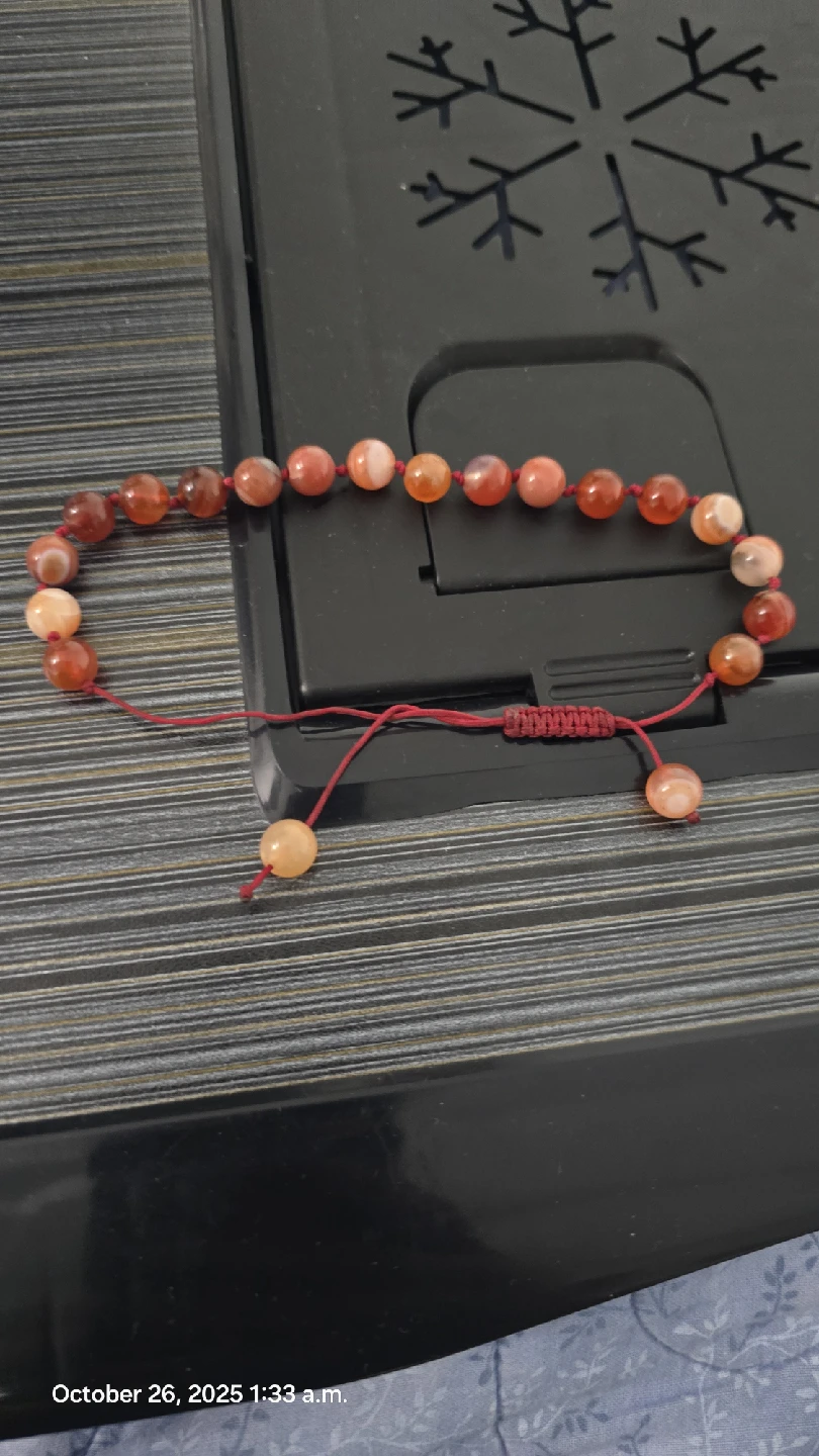 Bike Tire Repair Kit and Red Carnelian Beaded Bracelet