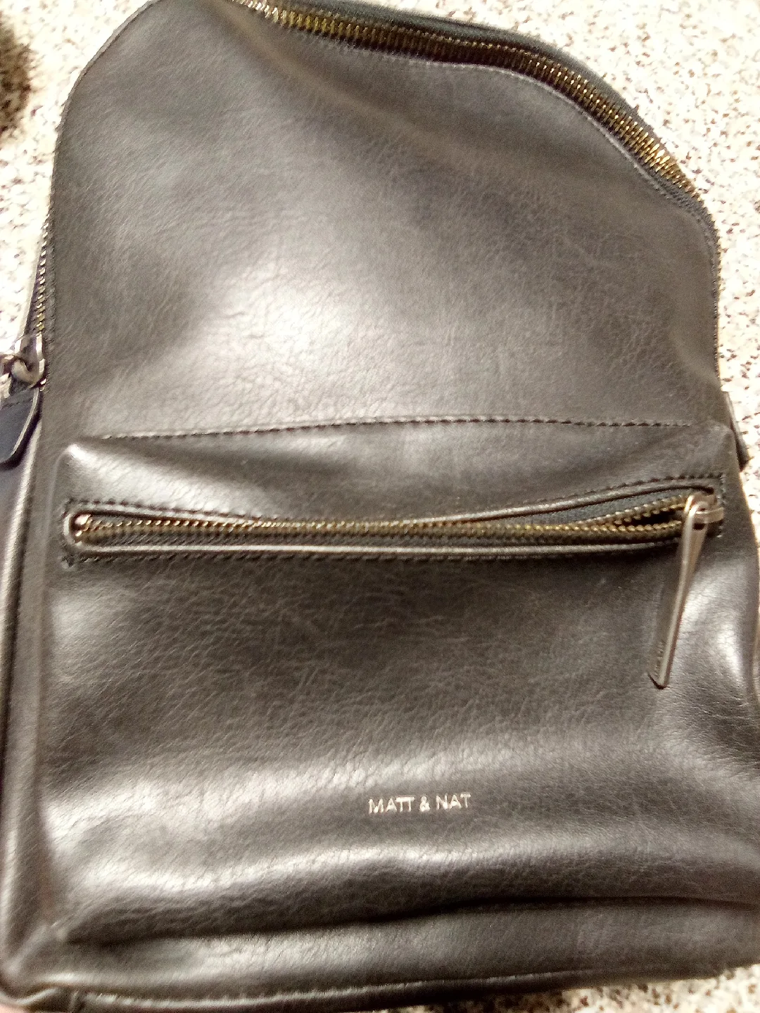 Matt & Nat Vegan Leather Black Backpack thumbnail