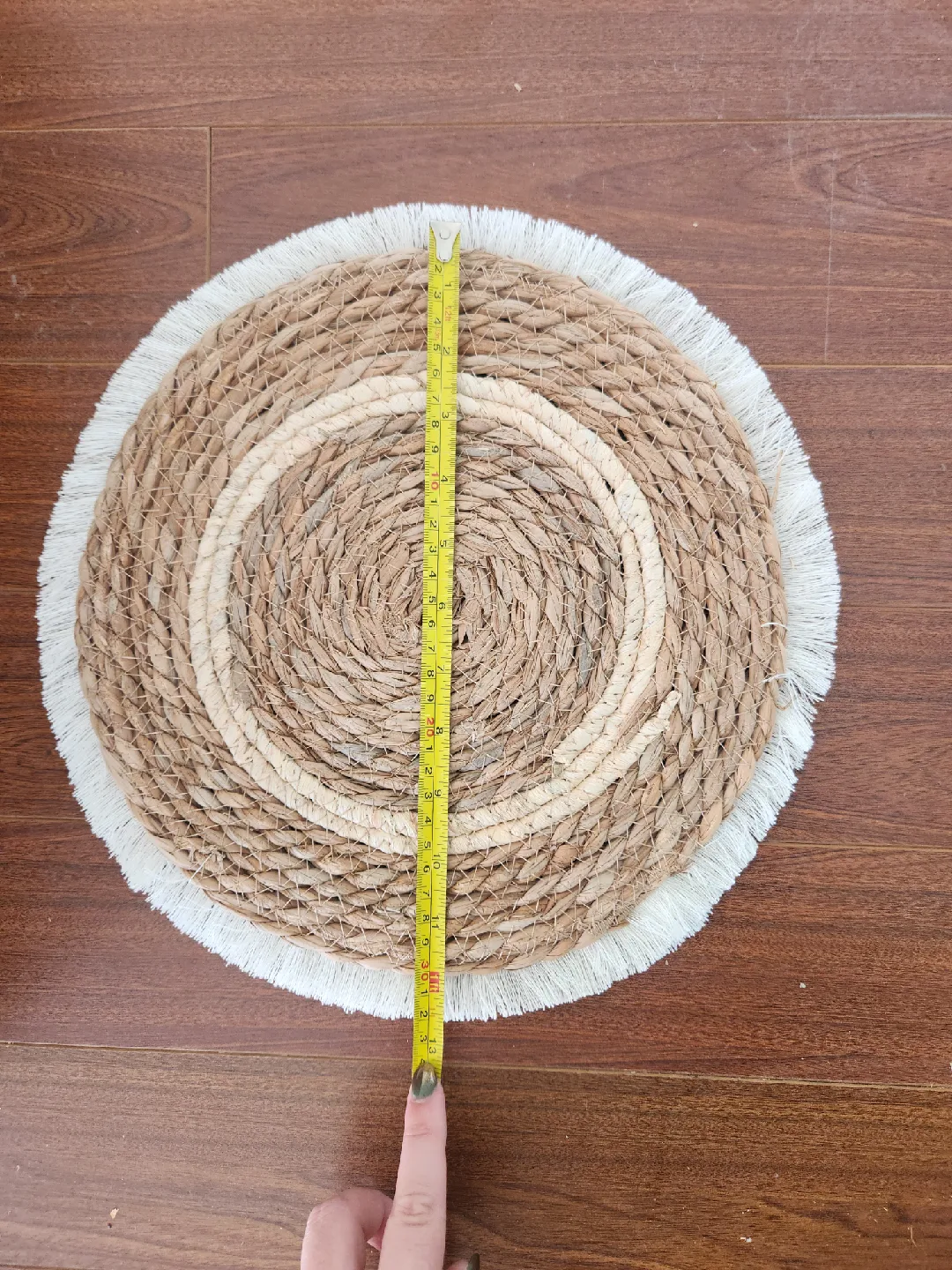 Round Woven Placemat with White Fringe - 30 available image indicator(3)