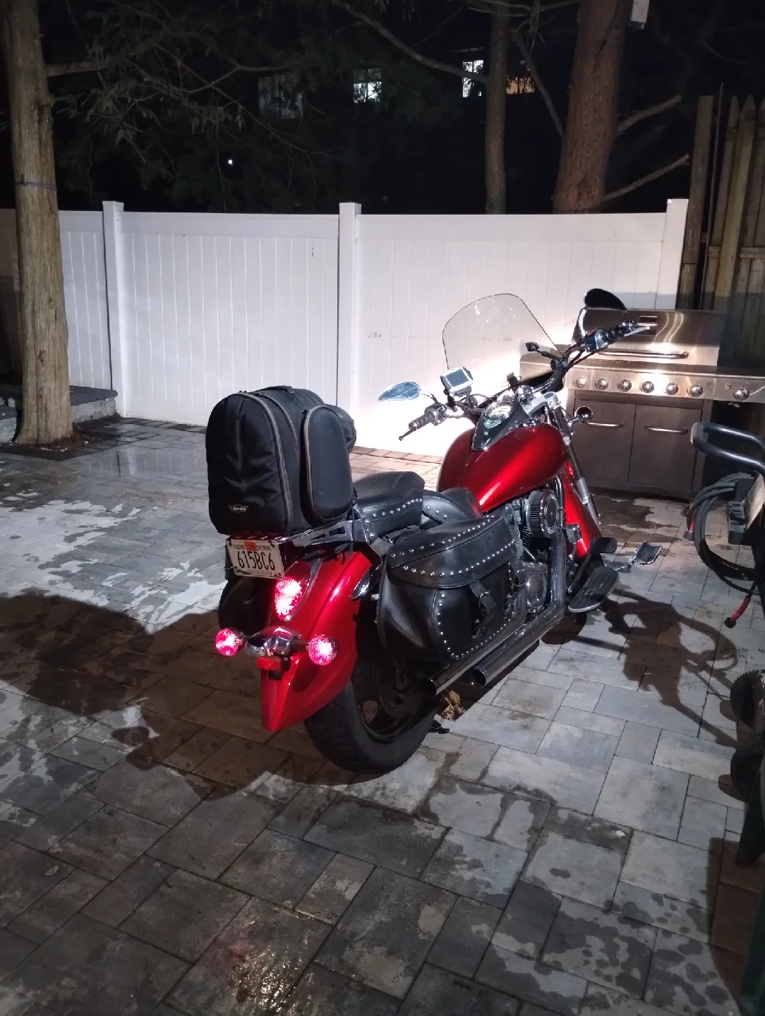 Red Motorcycle with Saddlebags image indicator(4)