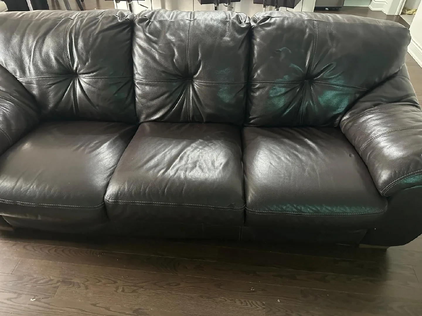 Dark Brown Leather Sofa & Loveseat Set image indicator(4)