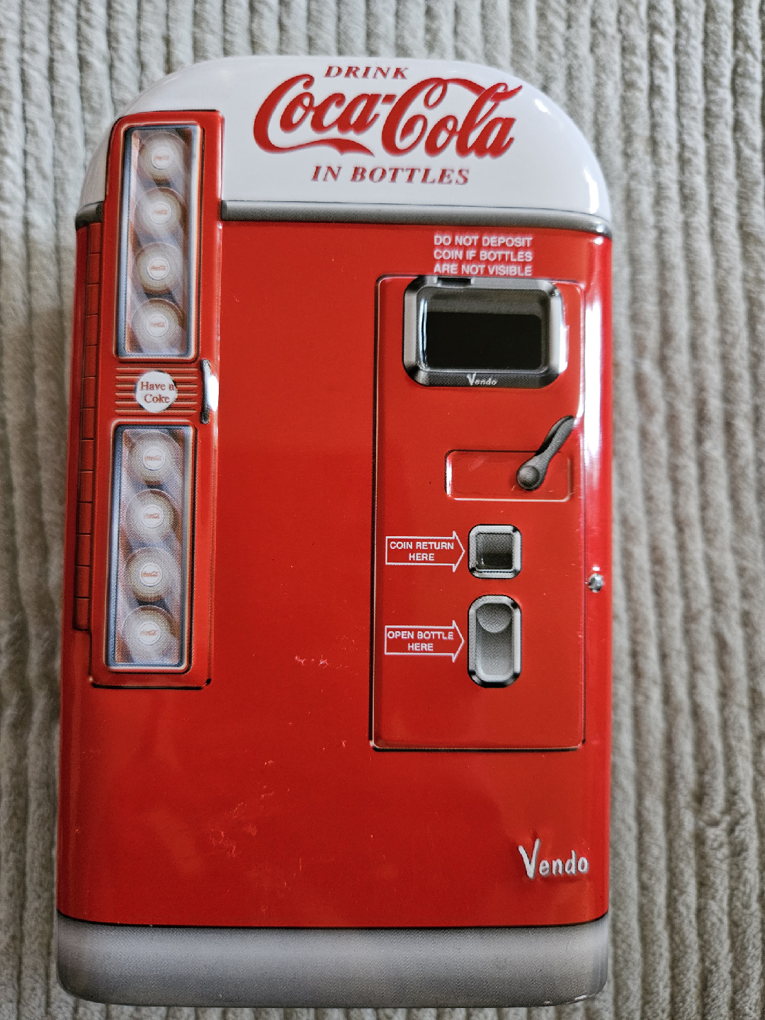 Coca-Cola Vendo Vending Machine Tin