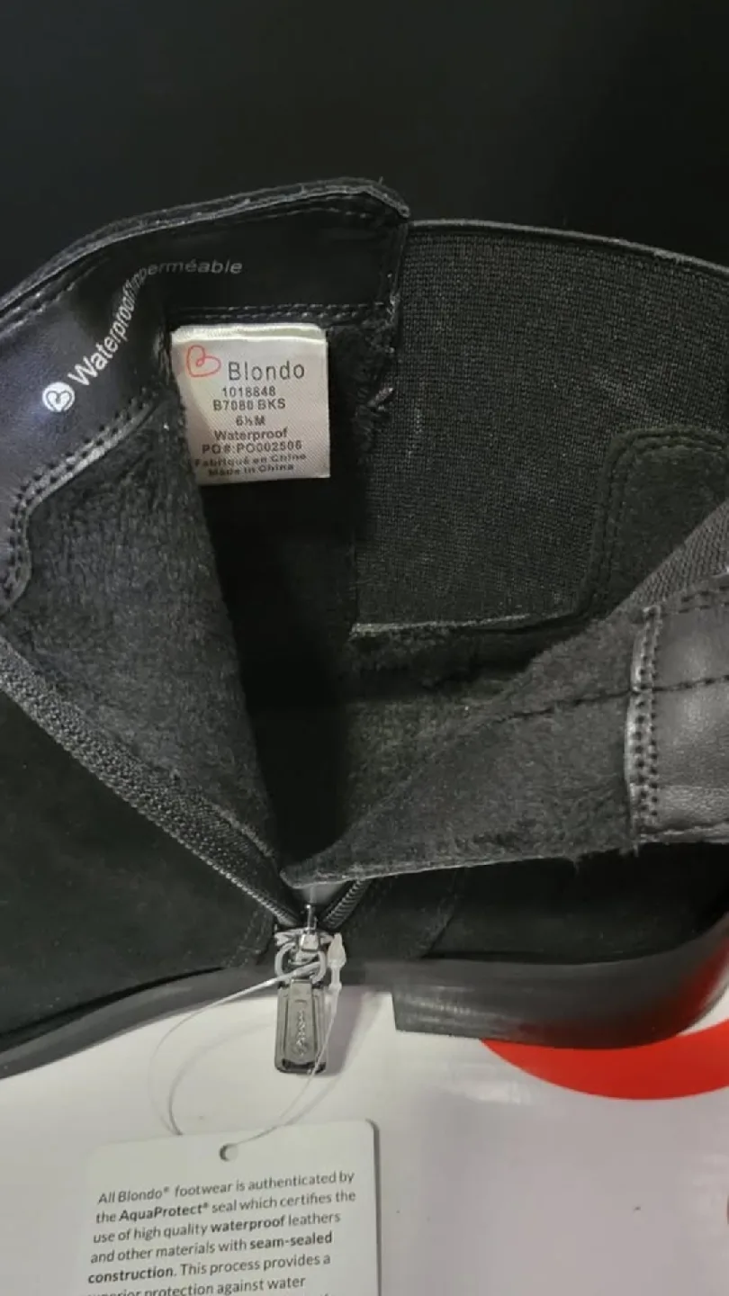 Blondo Waterproof Black Suede Ankle Boots image indicator(7)