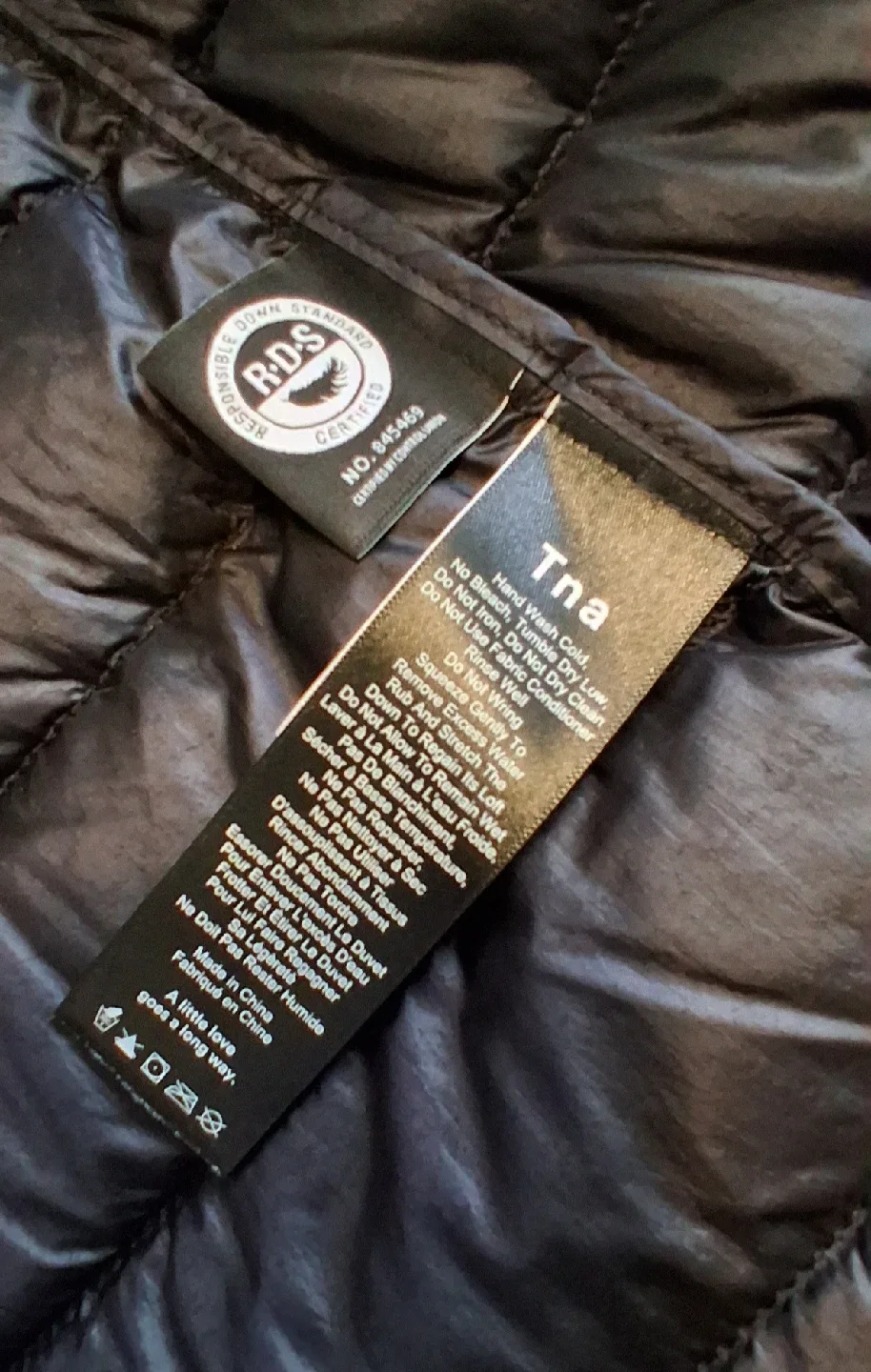 TNA Black Puffer Jacket image indicator(2)