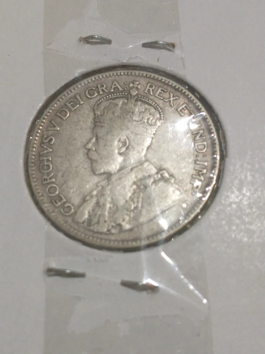 Nice VG/F 1935 Canada George V .800 silver quarter KM #24a image indicator(3)