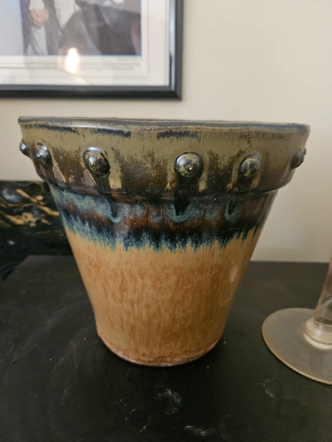 Handmade Ceramic Flower Pot - Earth Tones thumbnail