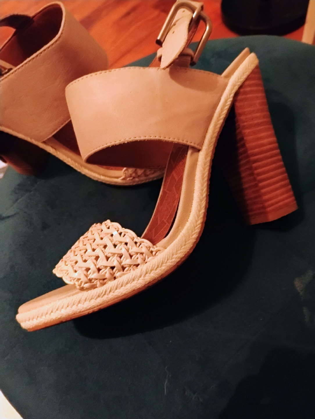 Lucky Brand Beige Heeled Sandals, Size 7.5 - photo 2