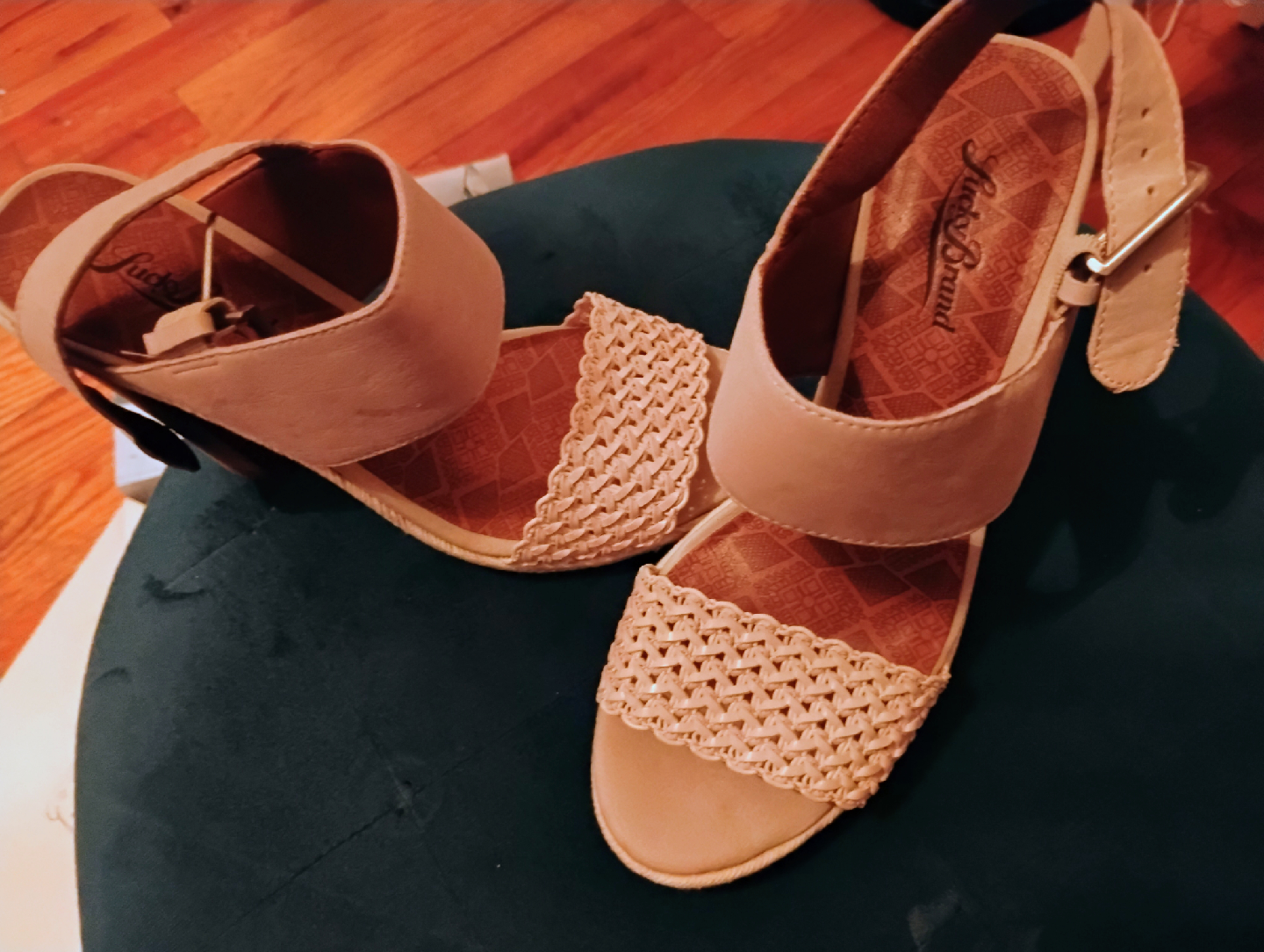 Lucky Brand Beige Heeled Sandals, Size 7.5 - photo 3