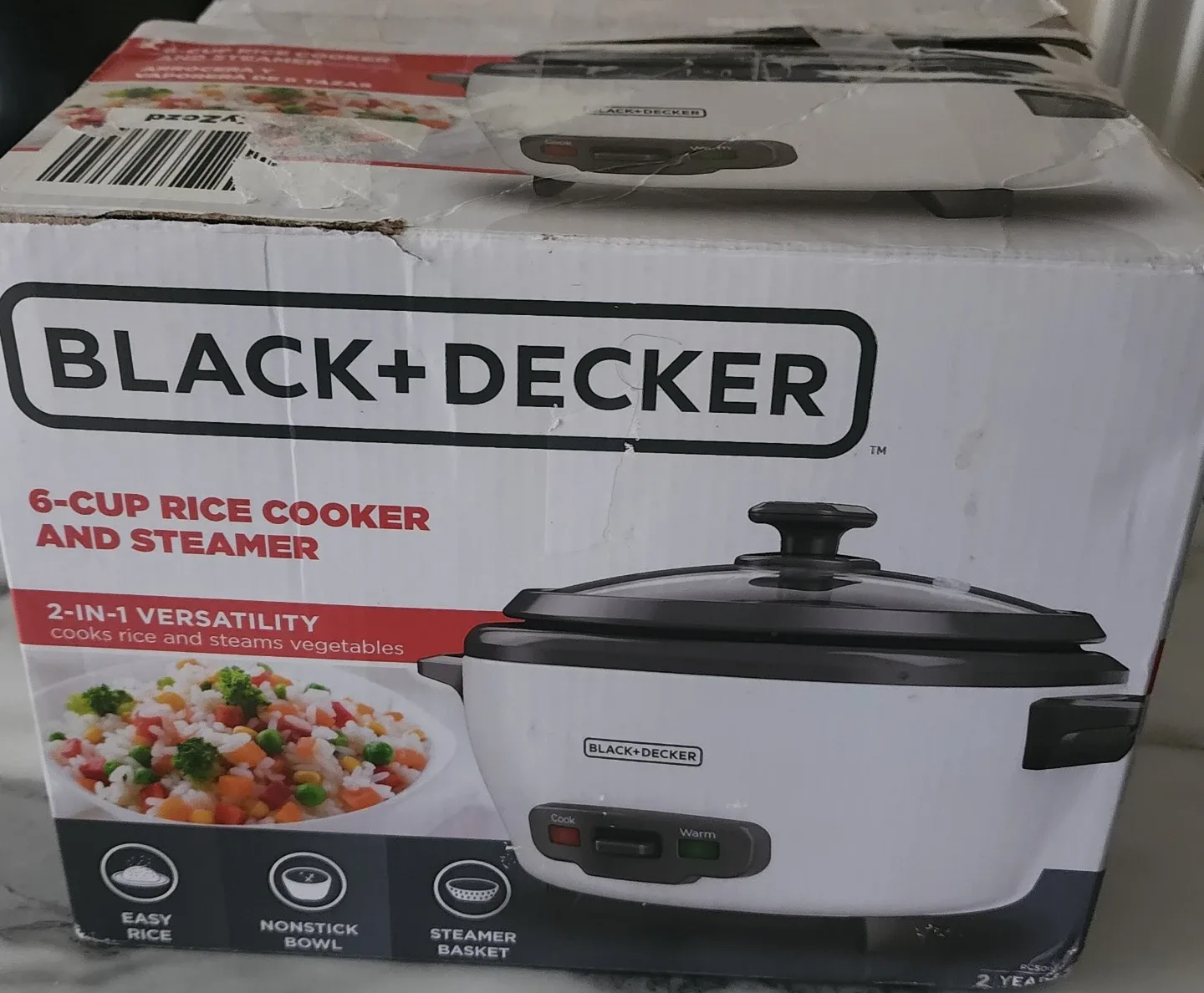 Black+Decker 6-Cup Rice Cooker & Steamer image indicator(2)