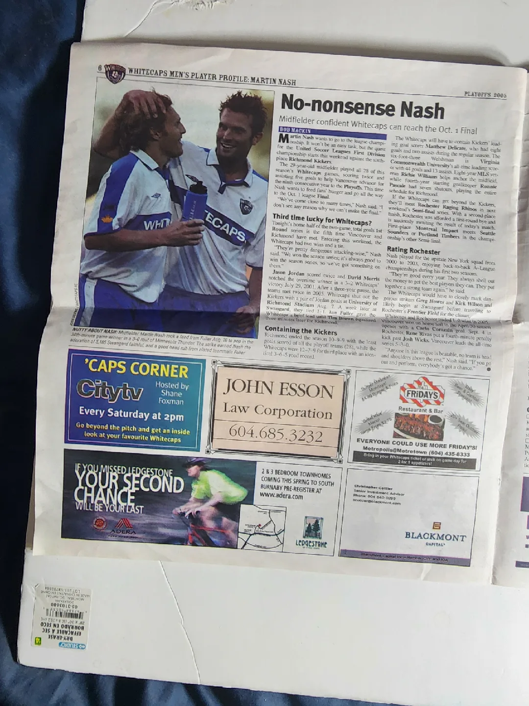 Whitecaps FC Playoffs 2005 Official Program image indicator(8)