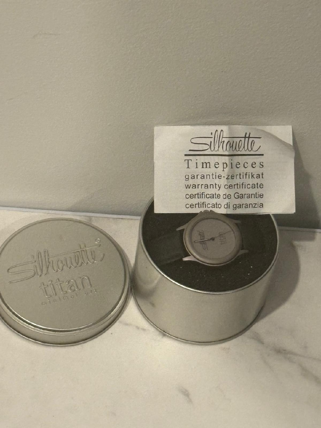 Silhouette Titan Minimal Art Watch with Box - photo 3