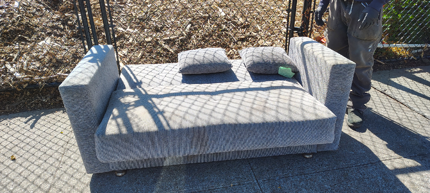 Gray Loveseat Sofa Bed with Storage - photo 3