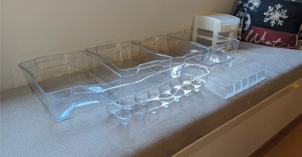 Clear Fridge Organizer Bins and Desk Storage image indicator(2)