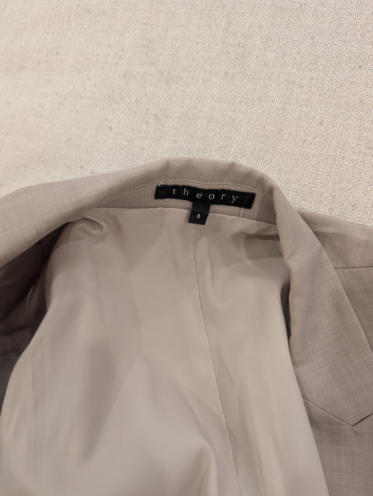 Theory Women's Blazer - Beige - Size 8 - photo 2