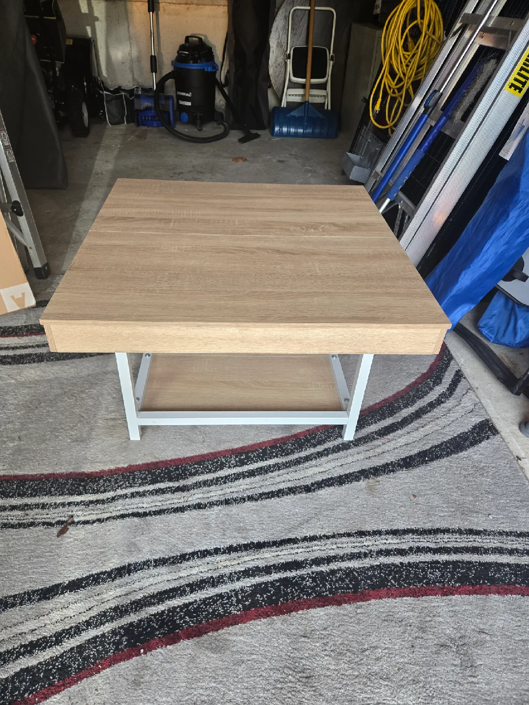 Light Oak Coffee Table with Shelf