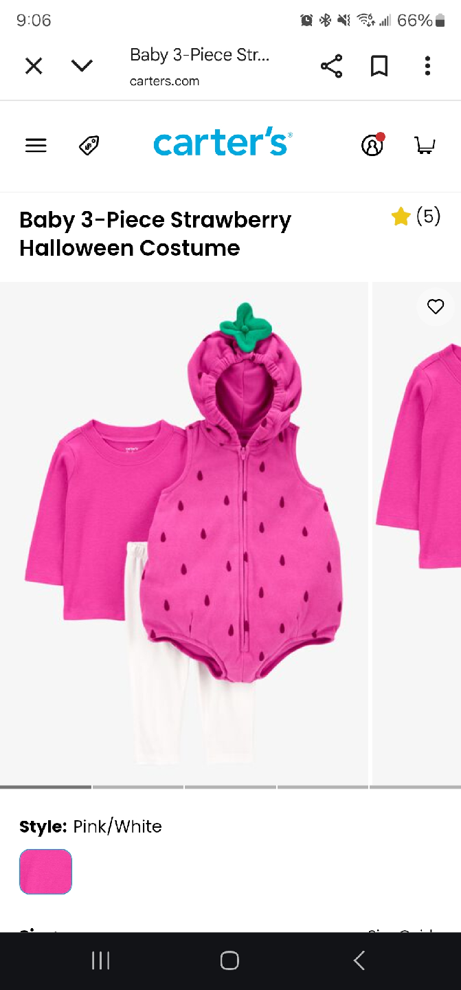 Carter's Baby 3-Piece Strawberry Halloween Costume - 24M 🥕