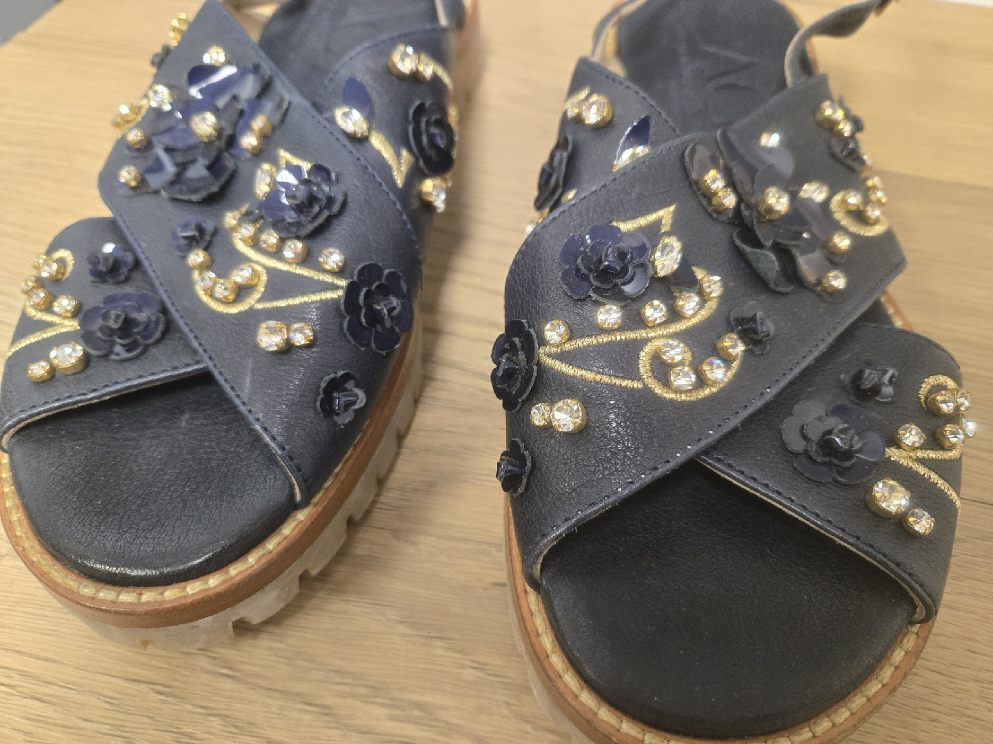 AGL Embellished Leather Sandals - photo 2