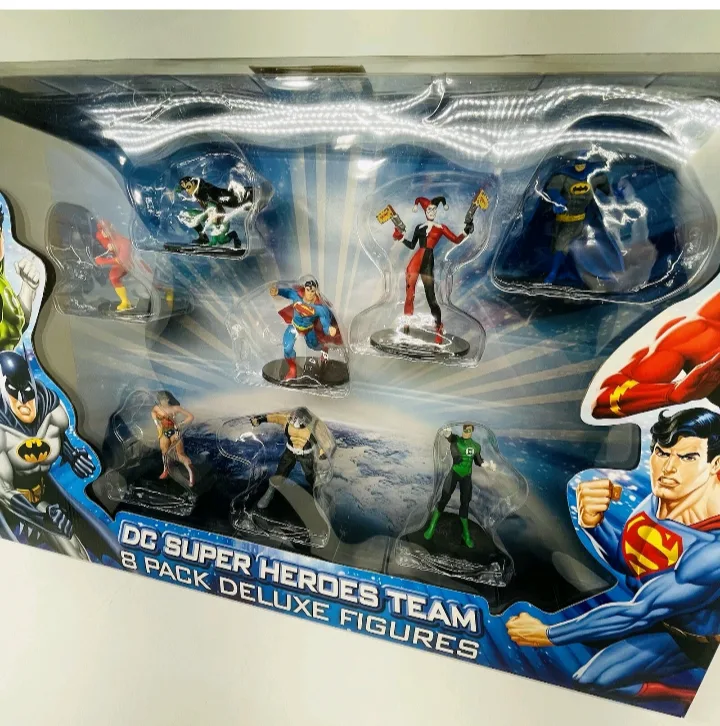 Rare New DC Super Heroes Team 8 Pack Deluxe Figures image indicator(10)