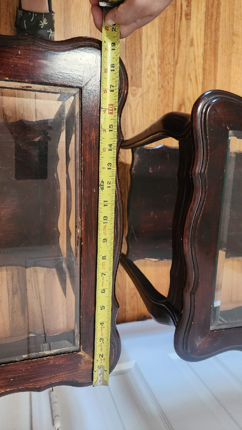 Pair of Vintage Glass Top End Tables - photo 4