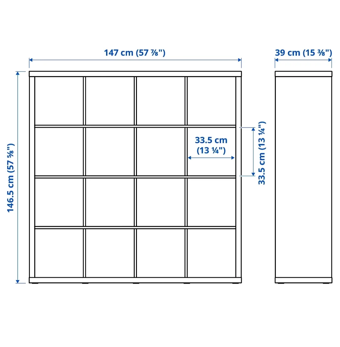 IKEA Kallax Shelf Unit - White Stained Oak 4x4 image indicator(2)