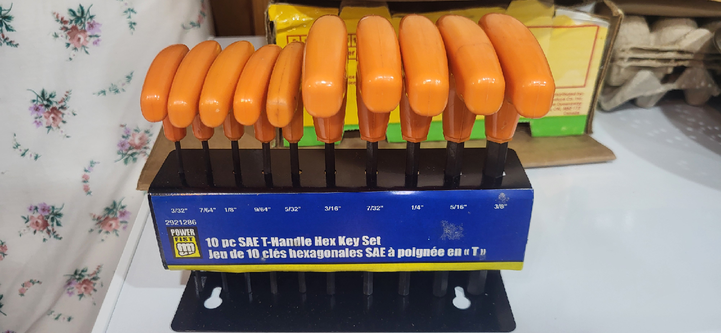 Power Fist 10 pc SAE T-Handle Hex Key Set