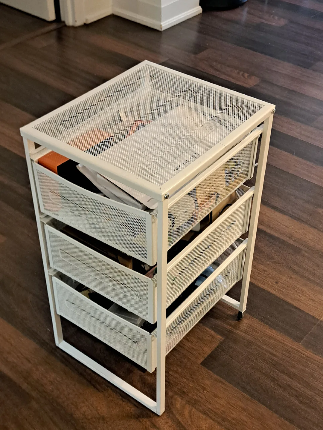 White Metal Mesh Drawer Unit (2 available) thumbnail