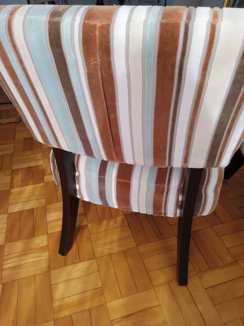 Striped Accent Chairs - Set of Two - photo 3