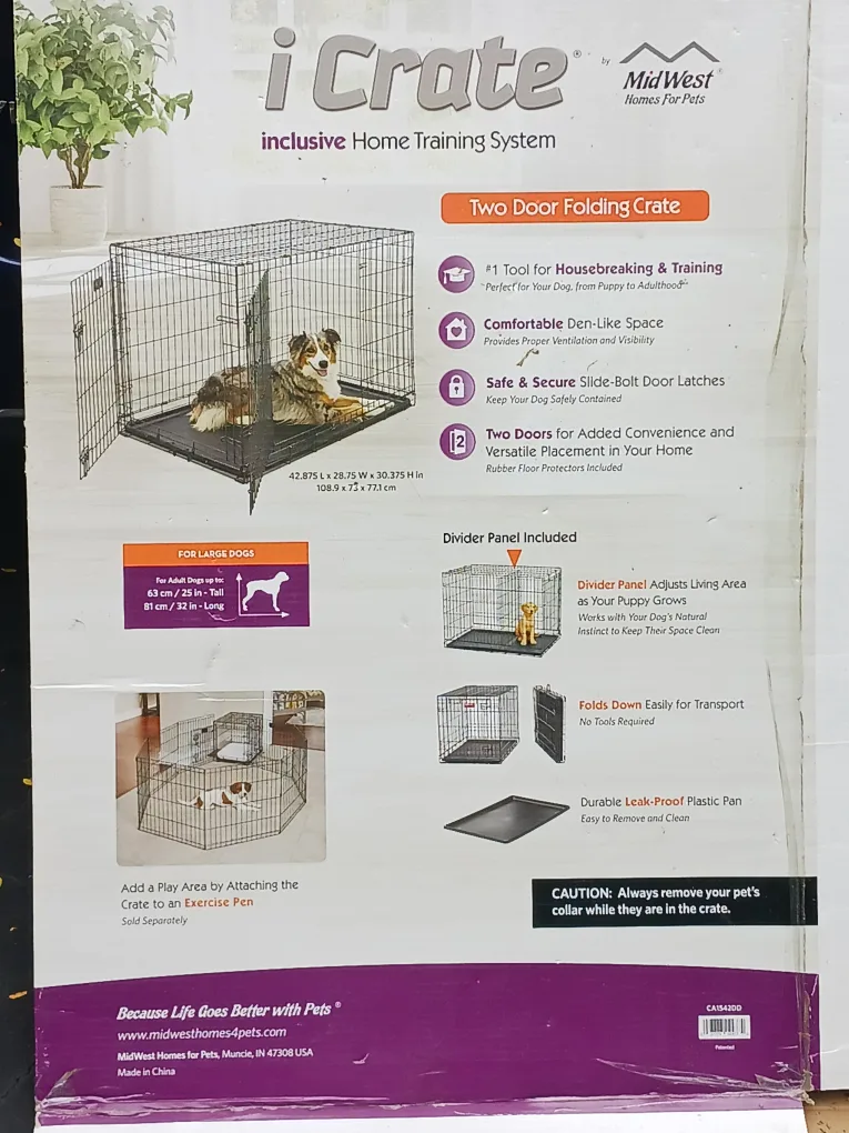 Dog Crate Large 24' x 36' image indicator(4)