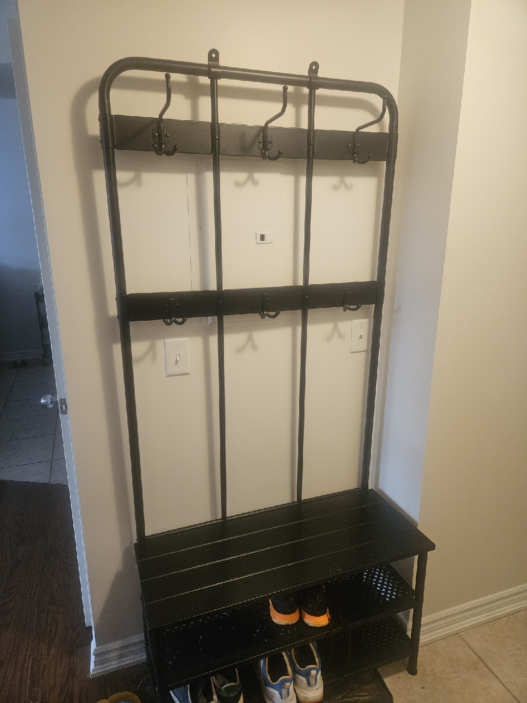 Ikea Hemnes Black-Brown Bench with Shoe Storage