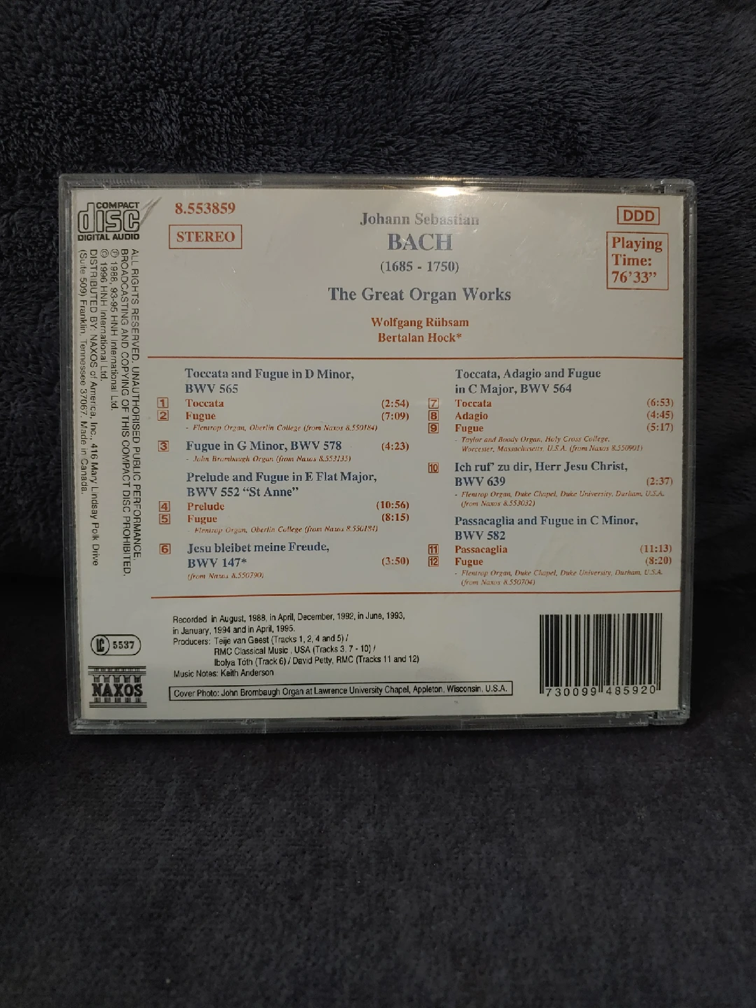 J.S. Bach - The Great Organ Works CD - photo 2