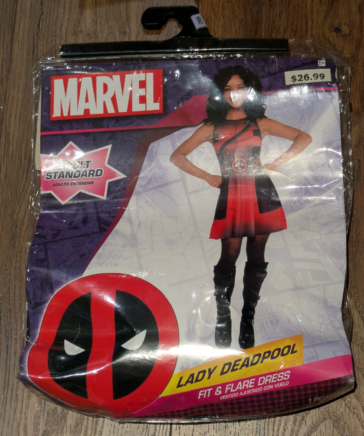Halloween adult lady Deadpool costume - US: up to size 8