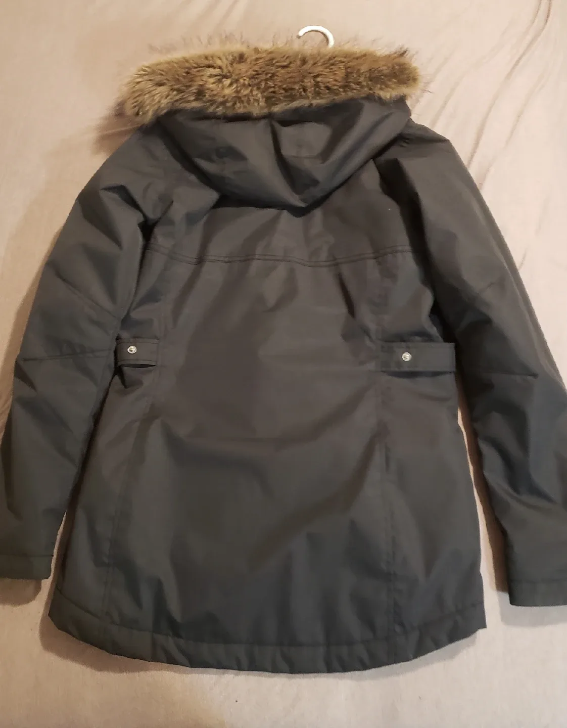 Columbia Black Winter Jacket with Faux Fur Hood image indicator(3)