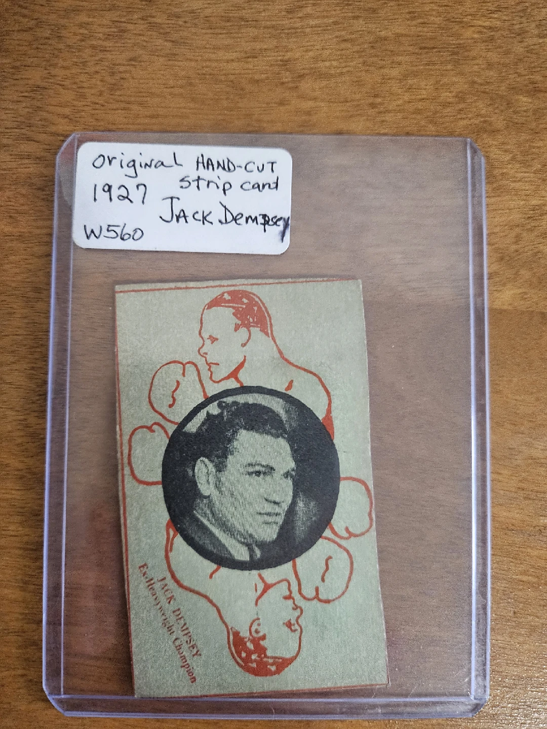 1927 JACK DEMPSEY STRIP CARD W560