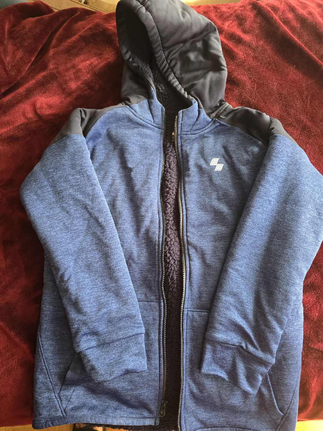 Boys  XXL-16 Blue Fleece Hoodie ( fits smaller) new condition