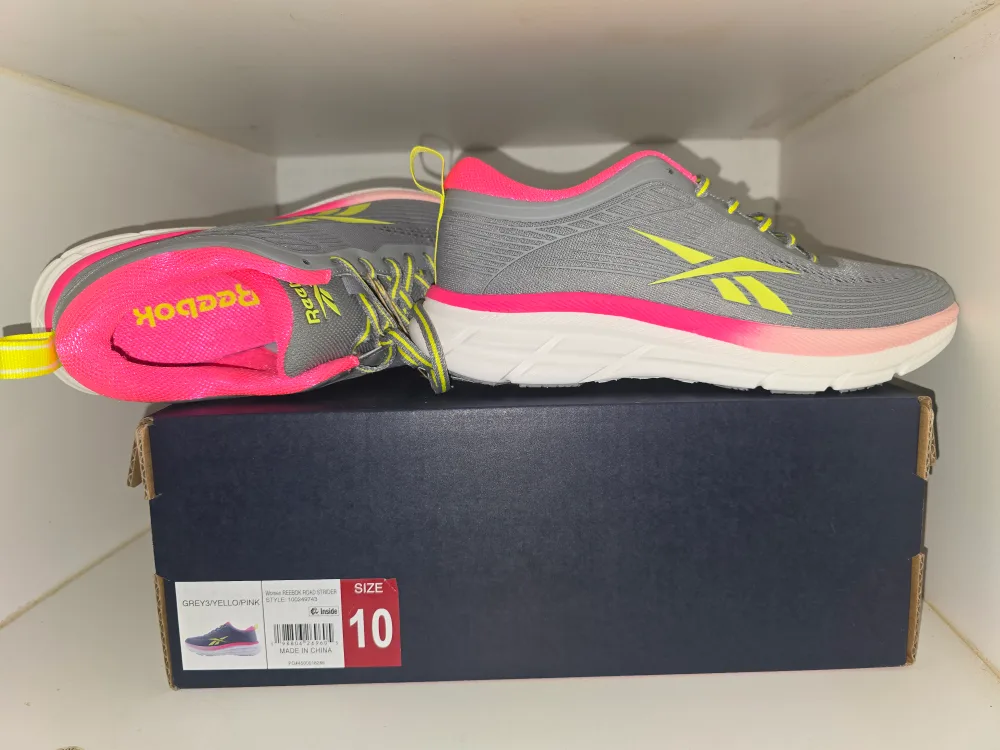 Reebok Road Stride Grey/Yellow/Pink Size 10 (New) image indicator(3)
