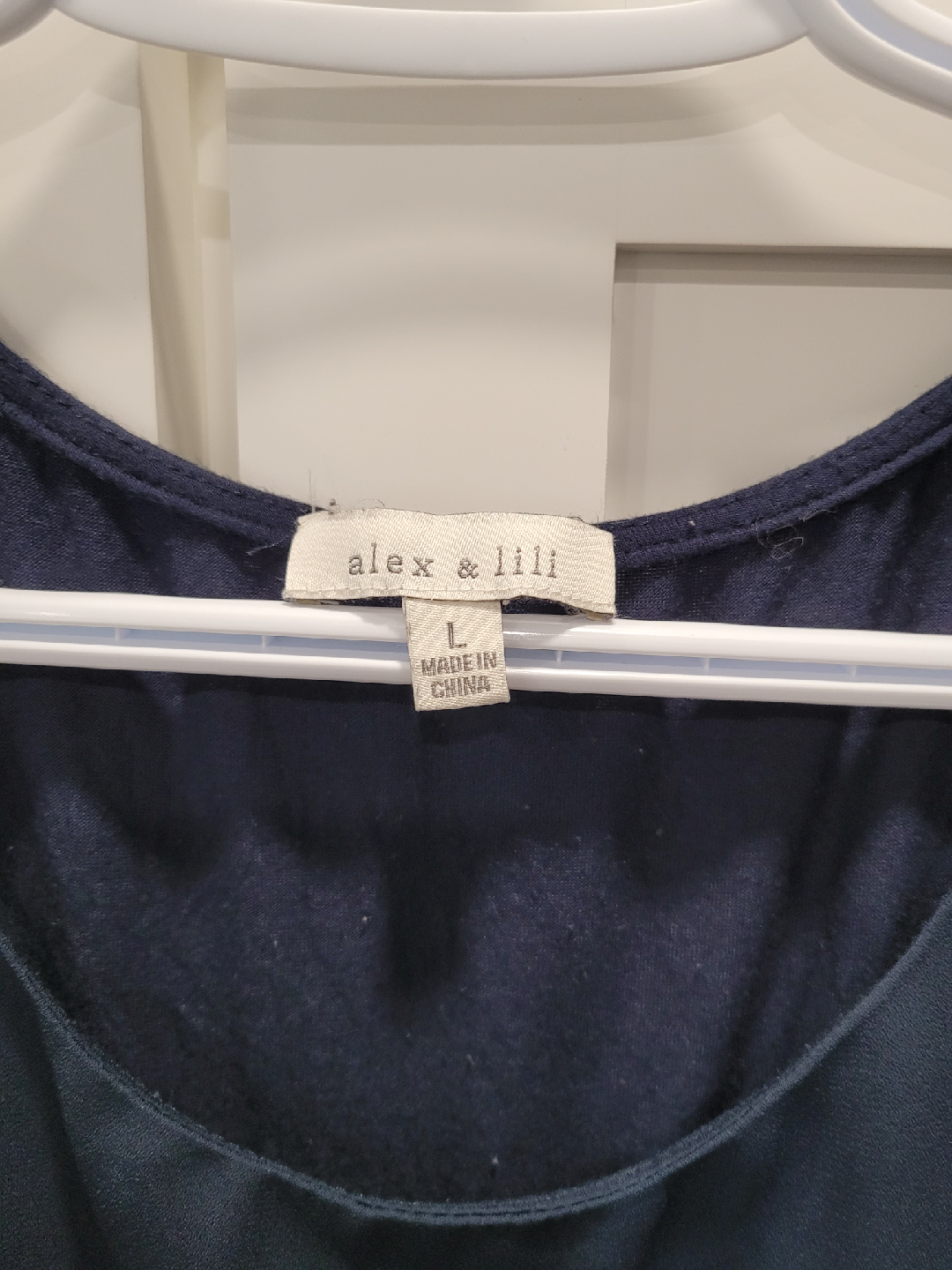 Alex & Lili Navy Blue Sleeveless Blouse - Size L - photo 2