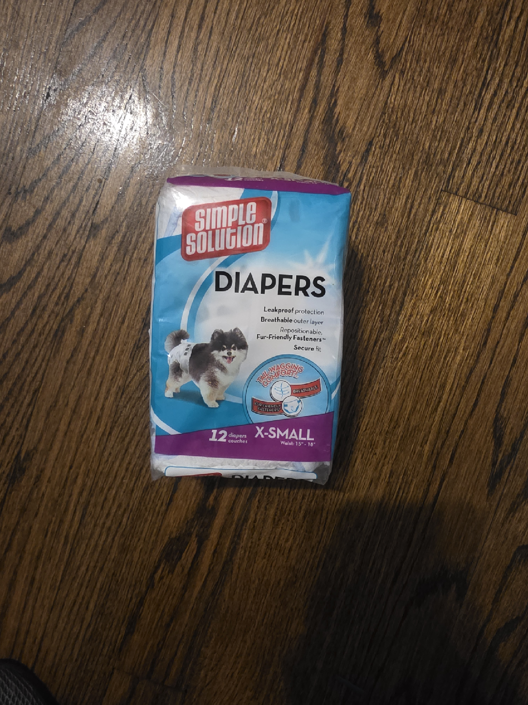 Simple Solution X-Small Dog Diapers - 12 Count