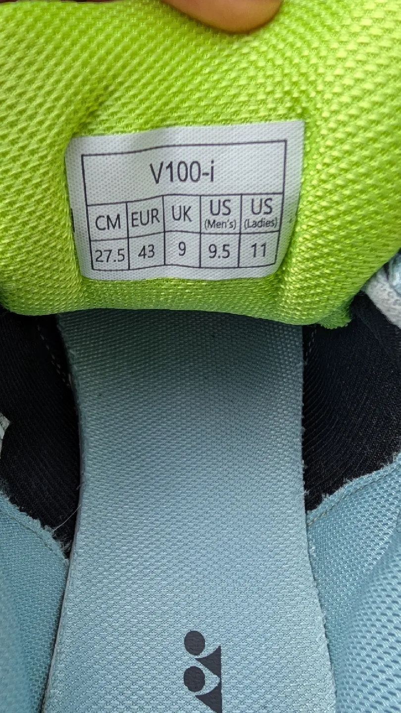 Yonex V100-i Grey/Yellow badminton Shoes image indicator(2)