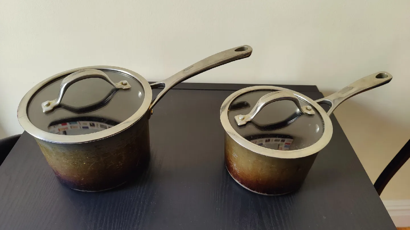Used Sauce Pans with Lids thumbnail