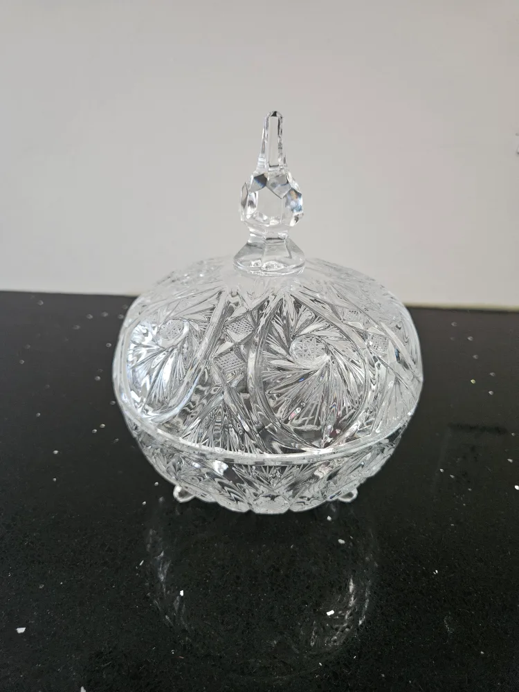 Crystal Candy Dish with Lid thumbnail