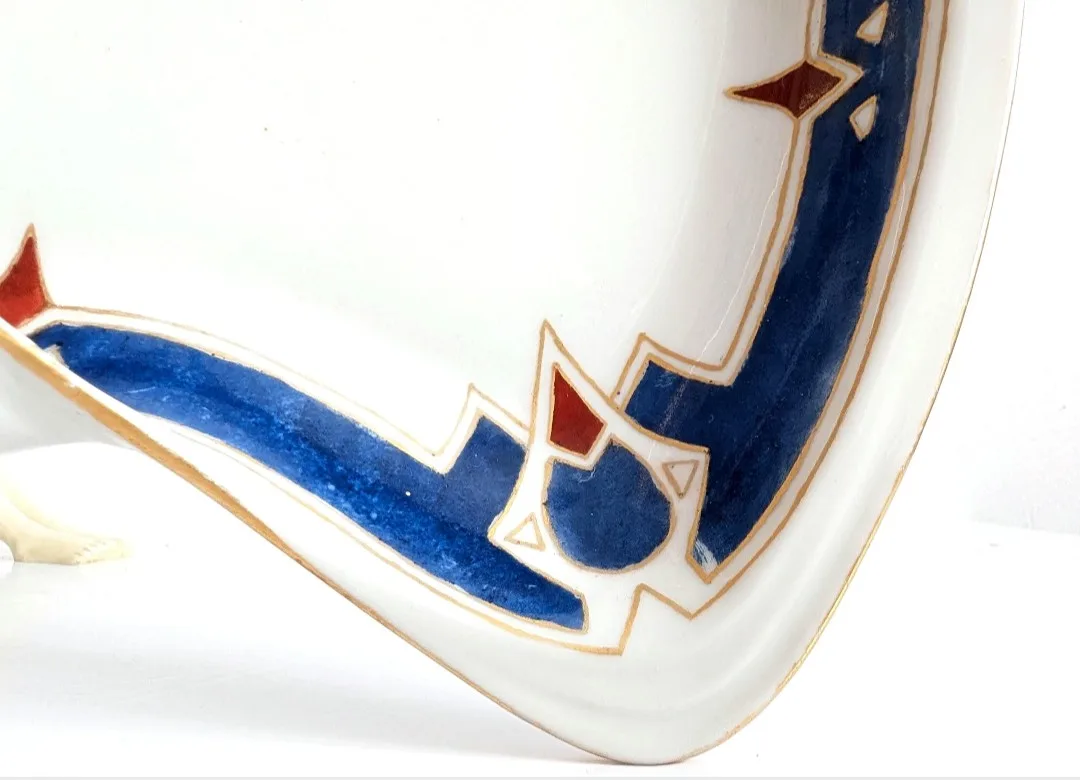 RARE Art Deco Limoges Porcelain Basket ~ Made in France image indicator(5)