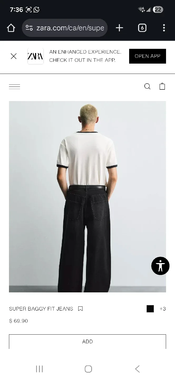 Zara Super Baggy Fit Jeans image indicator(5)