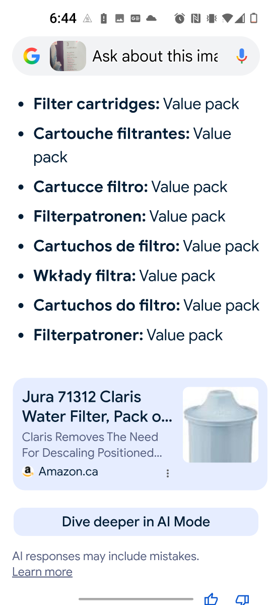 Jura Claris Blue Water Filter Cartridges - 3 Pack - photo 3