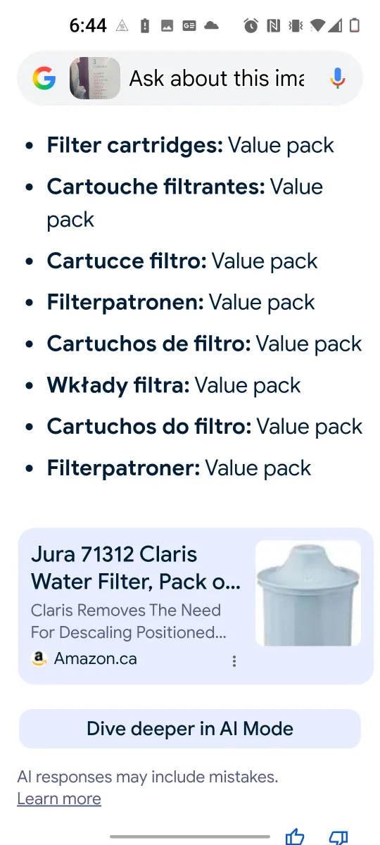 Jura Claris Blue Water Filter Cartridges - 3 Pack image indicator(3)