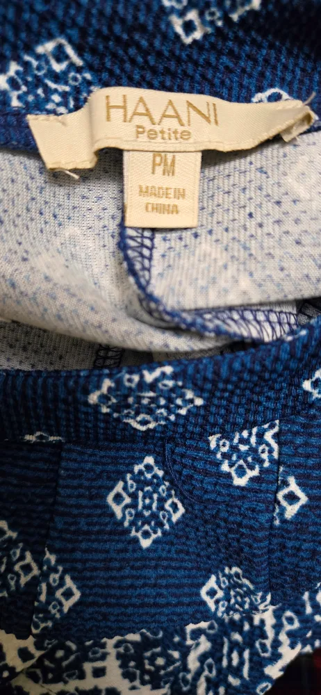 HAANI Petite Dress - Blue & White, Size PM image indicator(3)