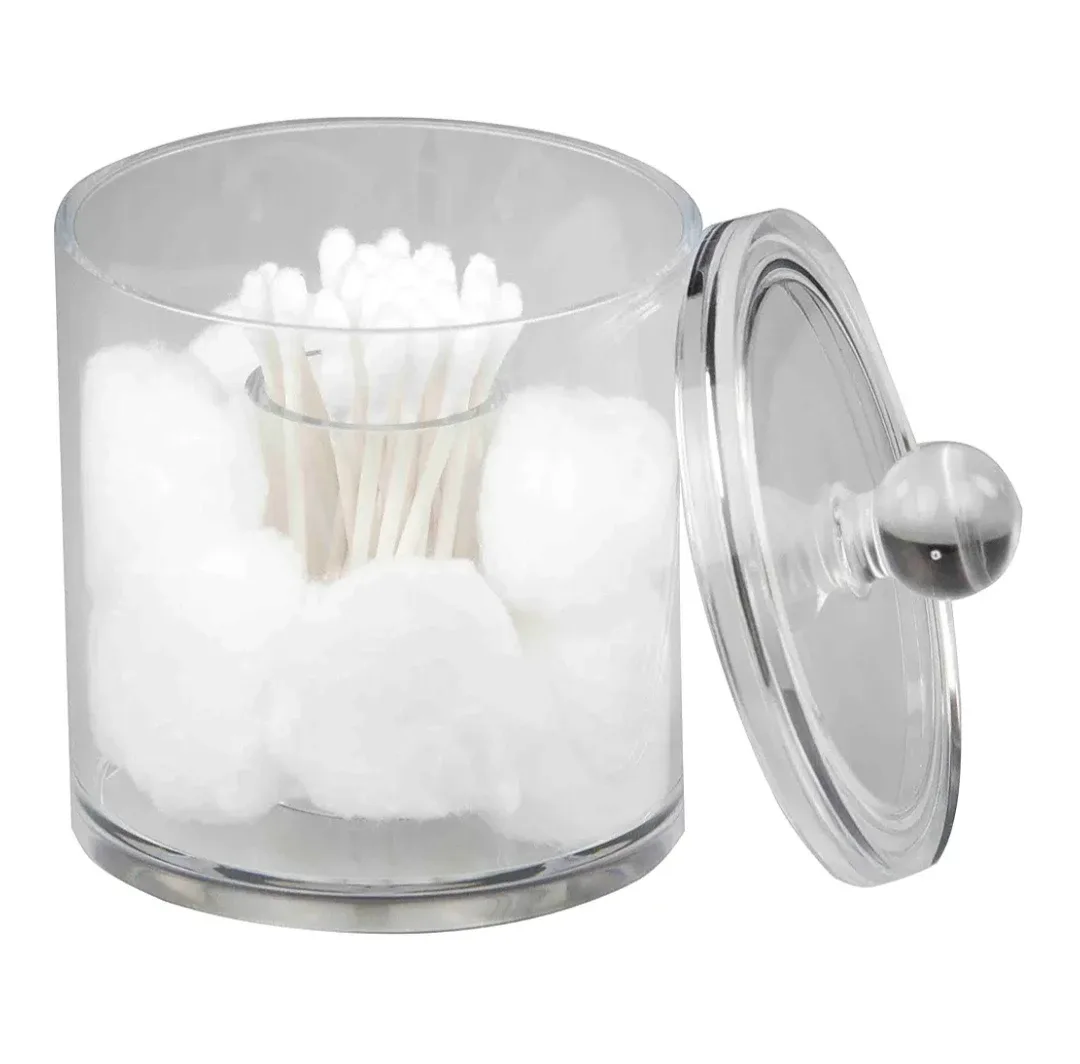 Clear Acrylic Cotton Ball and Q-tip Holder thumbnail