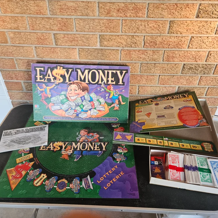 Vintage Easy Money Board Game Milton Bradley 1996 Complete image indicator(2)